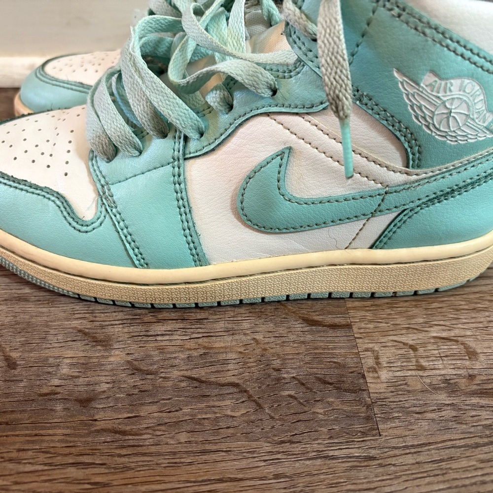 Air Jordan Sneakers - Aqua and White - Picture 3 of 8
